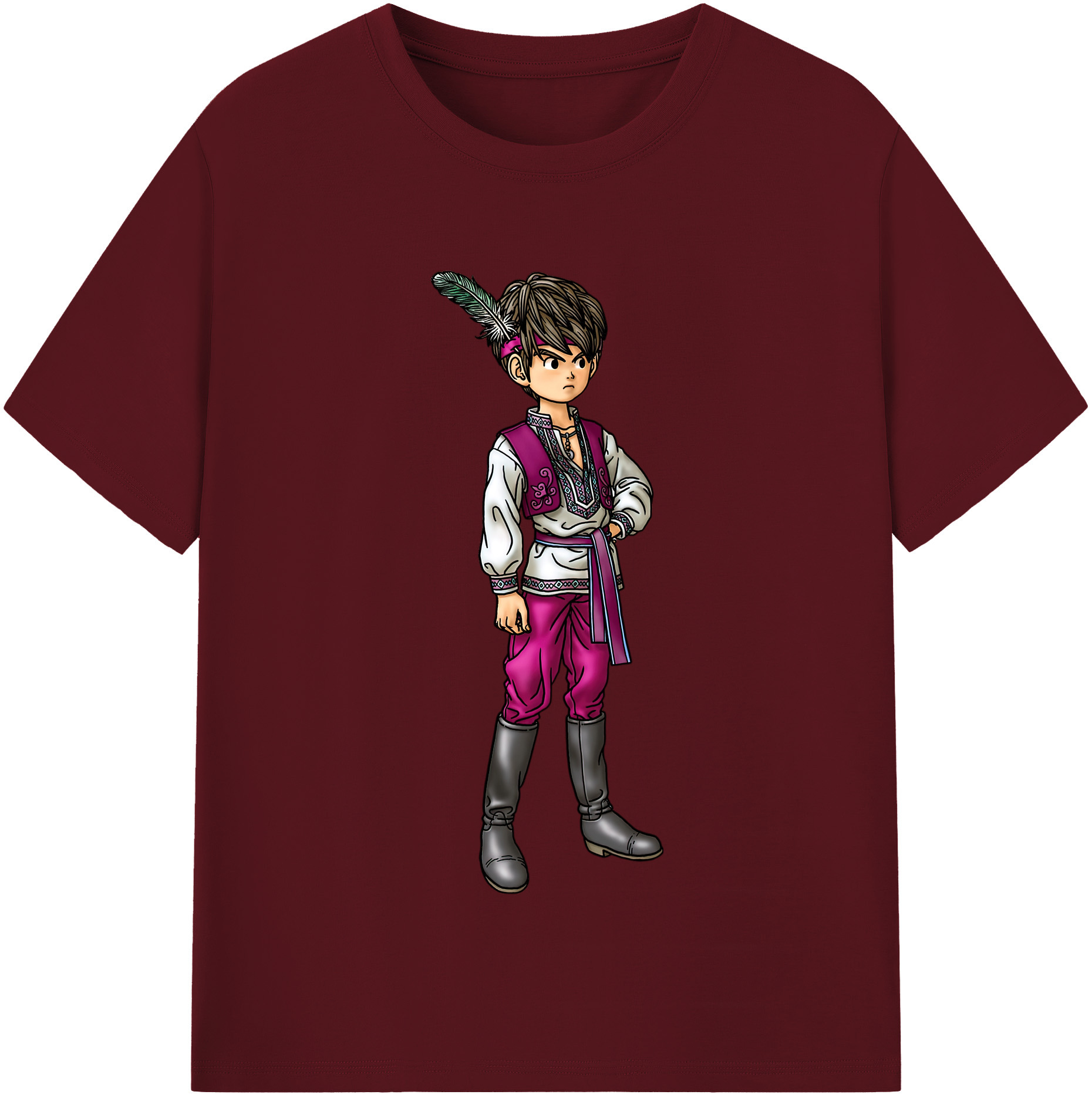 （画像用） ドラゴンクエスト Doragon Kuesuto Dragon Quest 綿100％半袖Tシャツ（フロントプリント）
